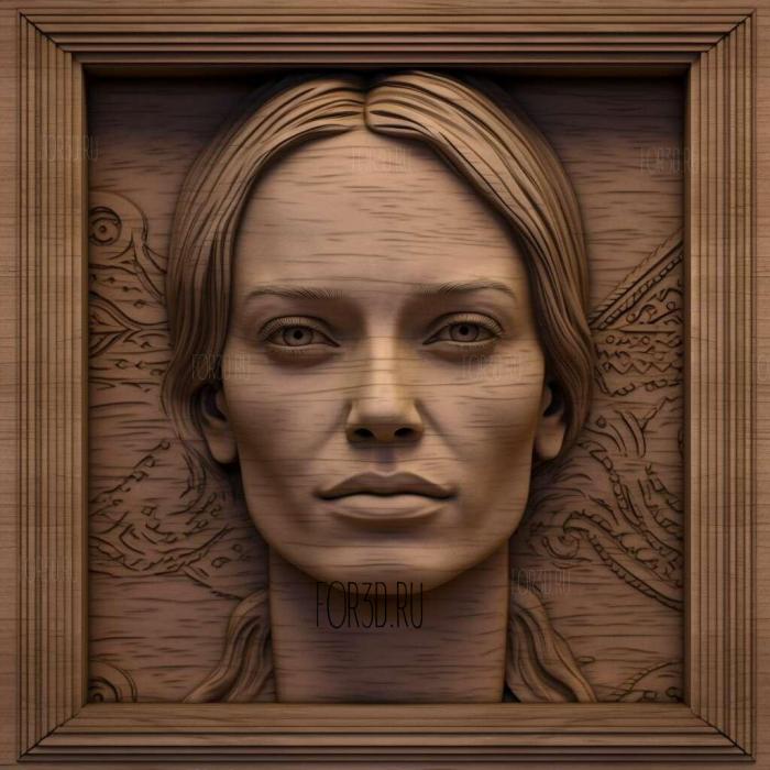 stl Uma Thurman 2 stl model for CNC